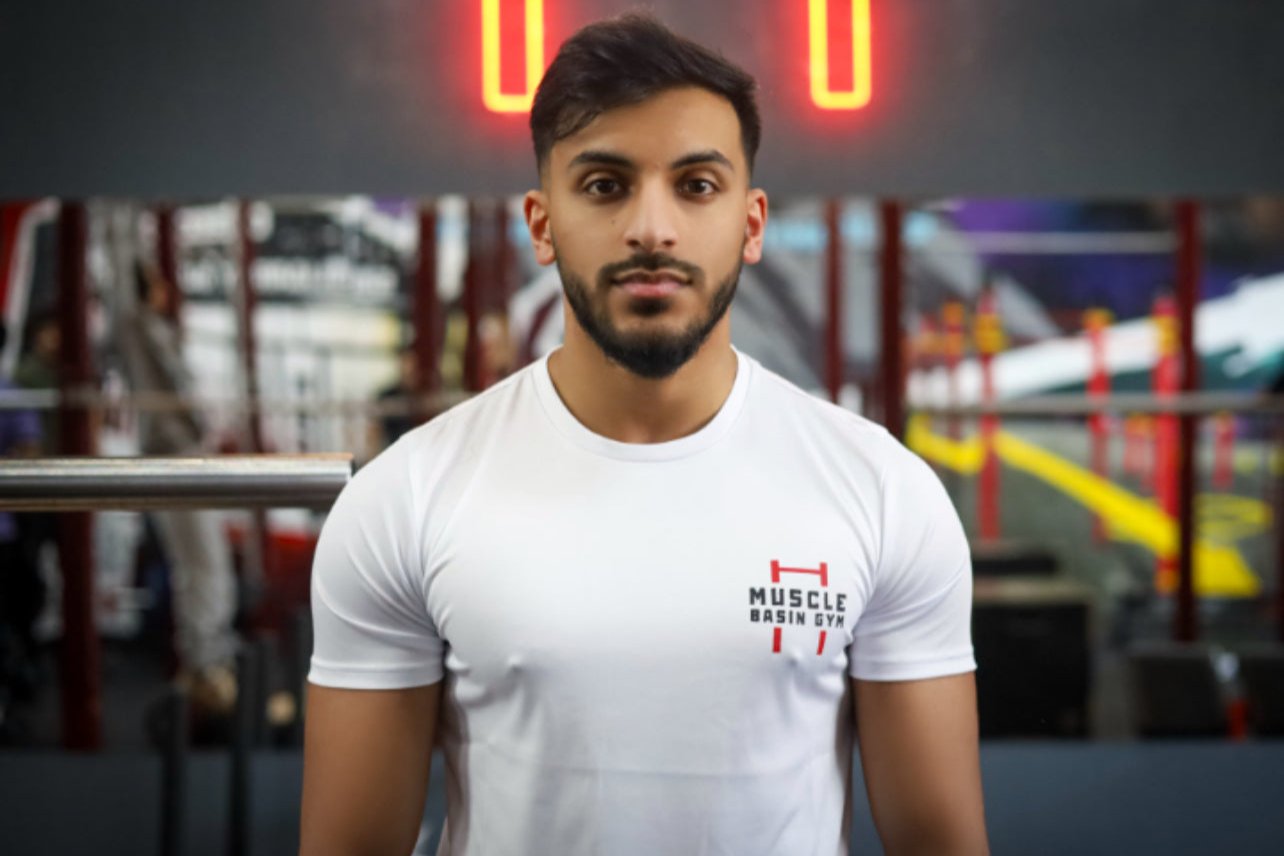 White Muscle Fit Training Top